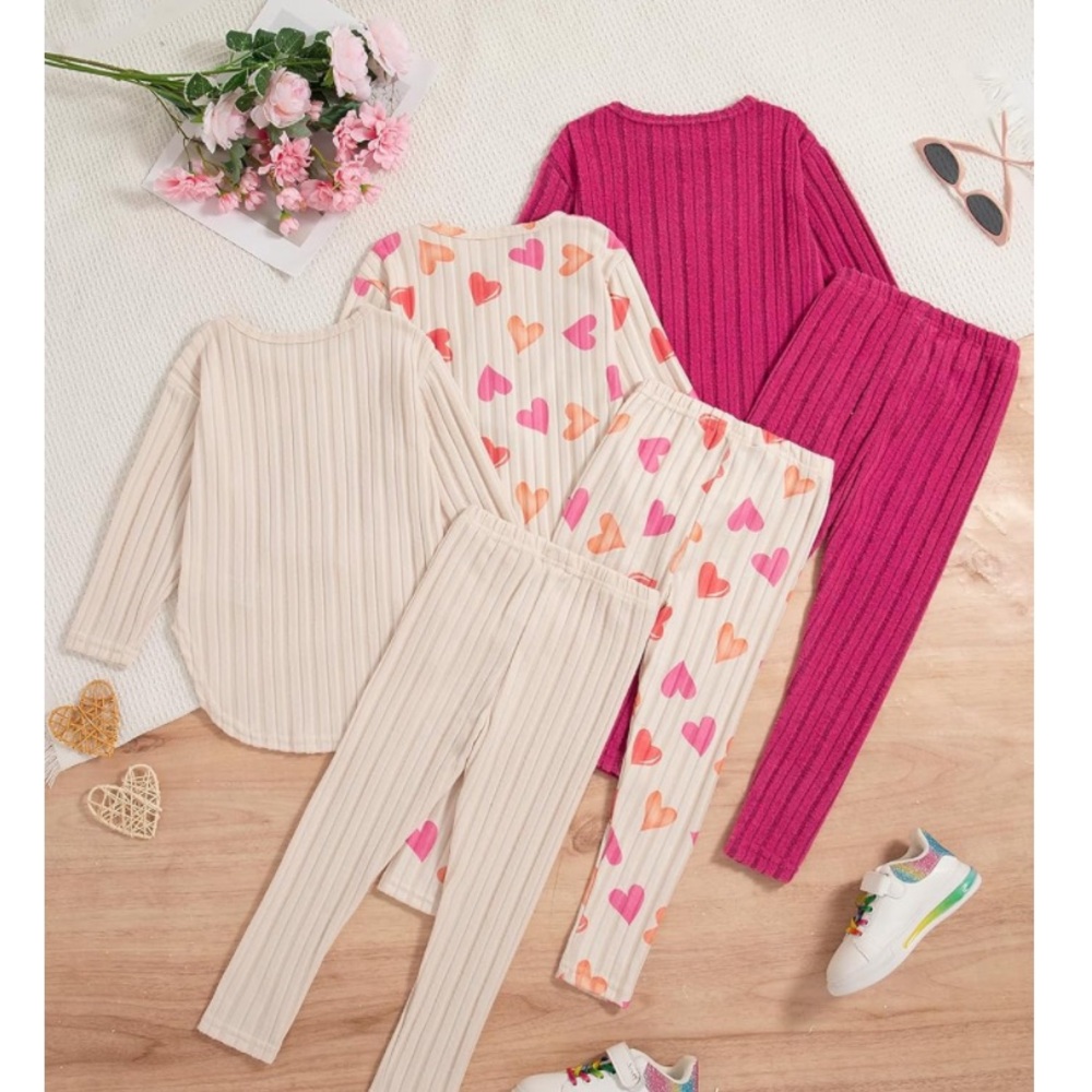 NEW w/o tags VARMILO Toddler Girl Long Sleeve Pant set of 3 outfits